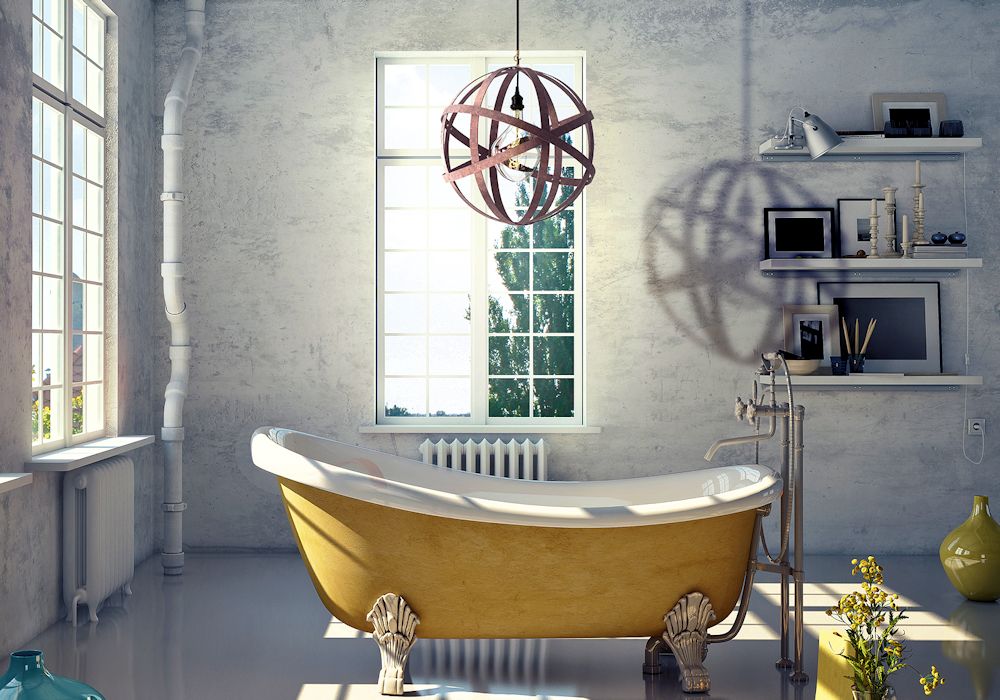 IP54 Industrial Style Bathroom Pendant Light 