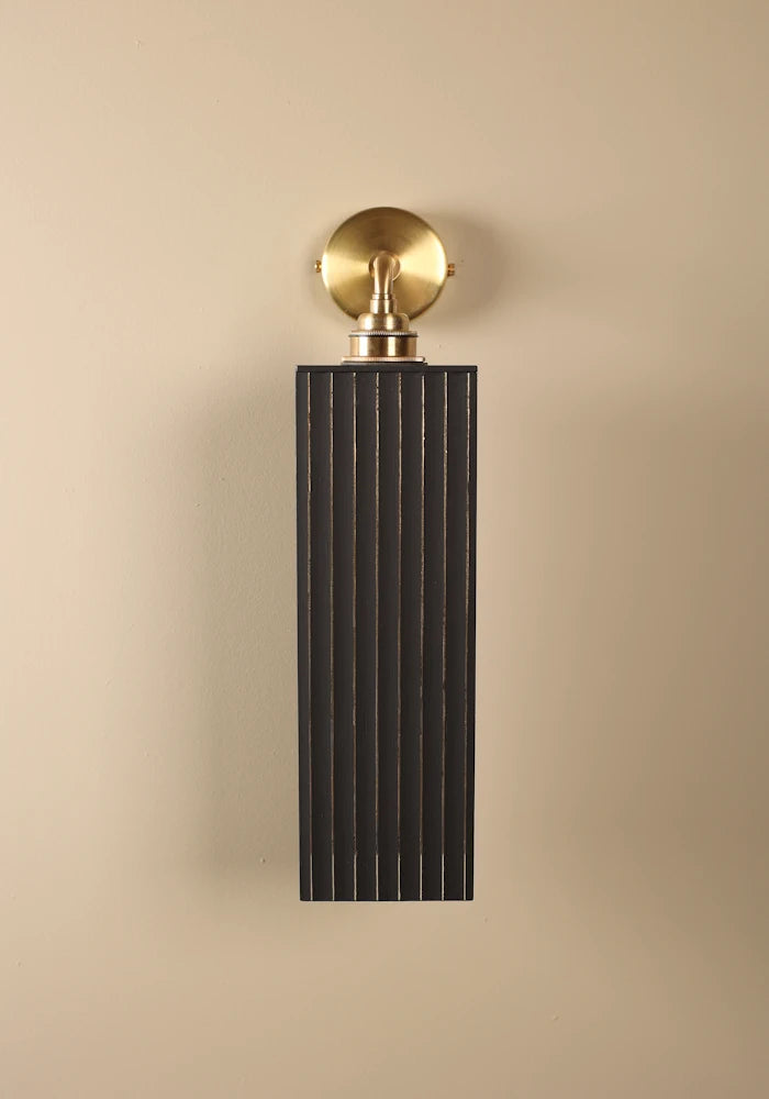 Elegant large black and gold IP44 bathroom wall lights with brass fixtures