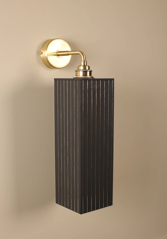 Elegant large black and gold IP44 bathroom wall lights with brass fixtures