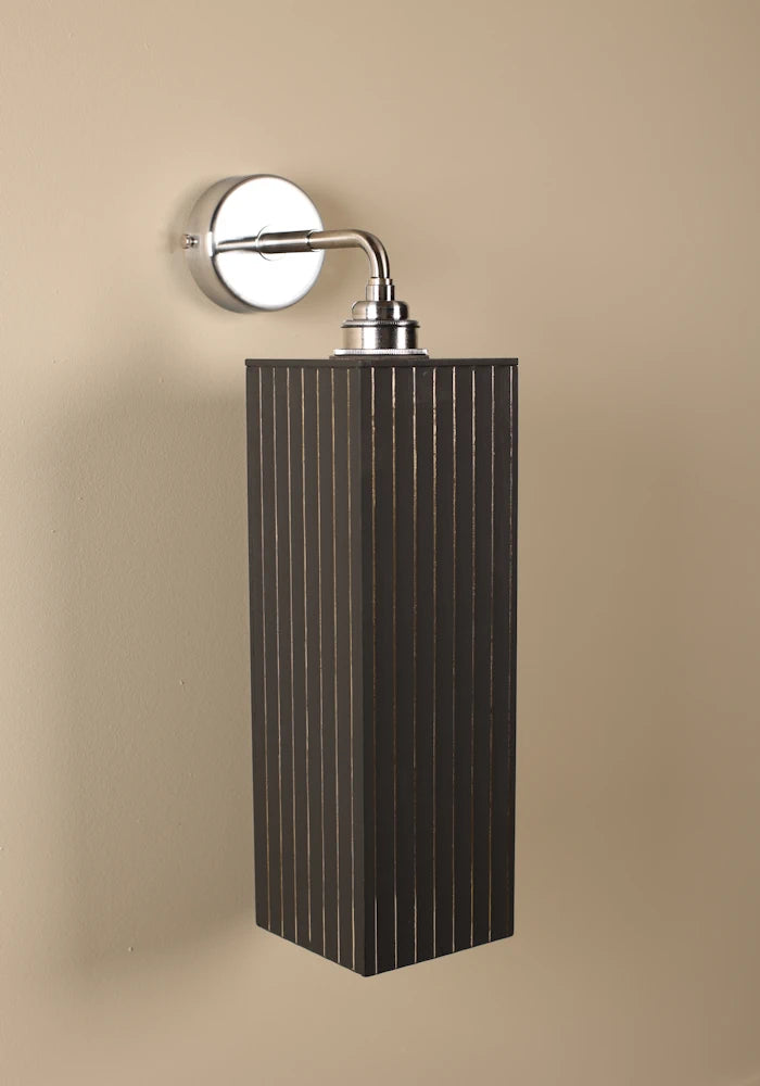 Elegant large black and gold IP44 bathroom wall lights with nickel fixtures