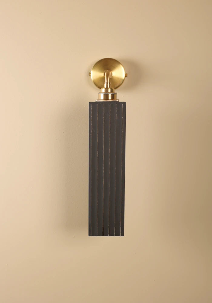 Elegant black and gold IP44 bathroom wall lights with brass fixtures