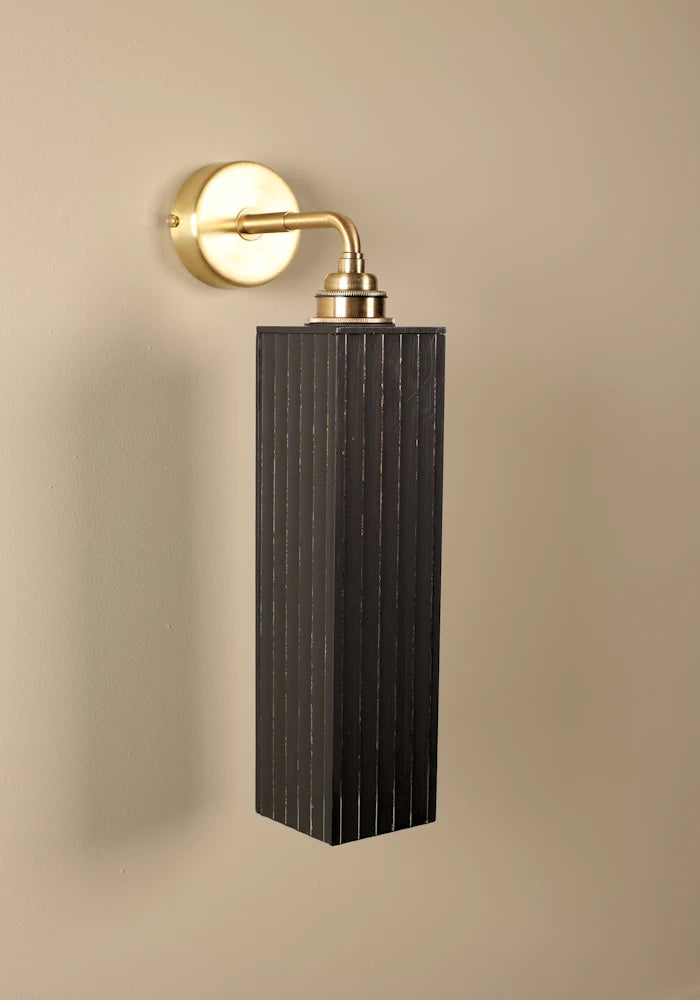 Elegant black and gold IP44 bathroom wall lights with brass fixtures