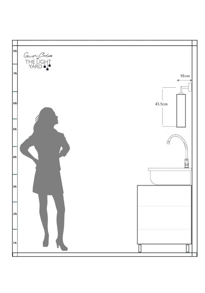 Specification data sheet for IP44 large Alchemist bathroom wall light