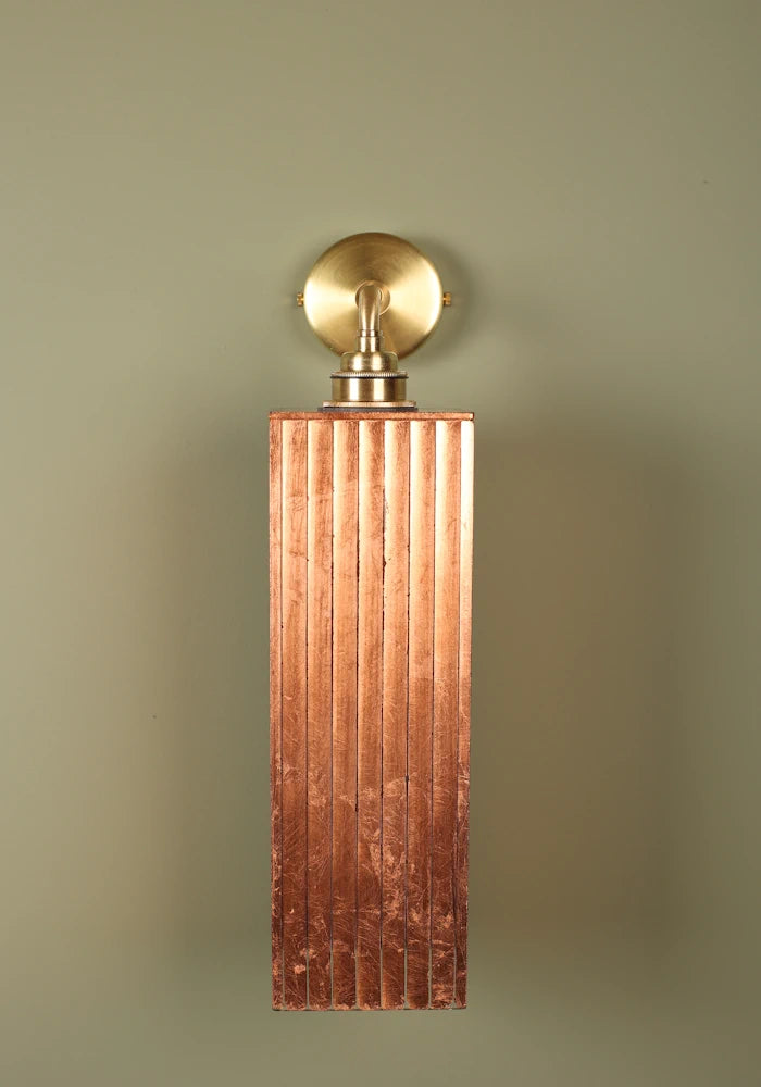 Elegant large copper IP44 bathroom wall lights with brass  fixture