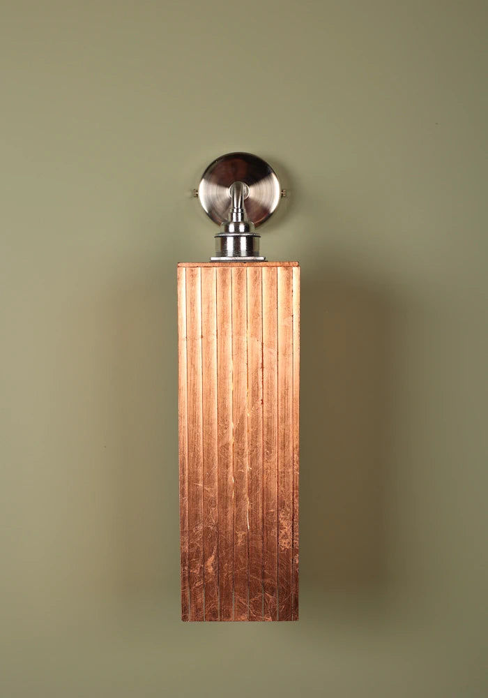 Elegant large copper IP44 bathroom wall lights with nickel fixture