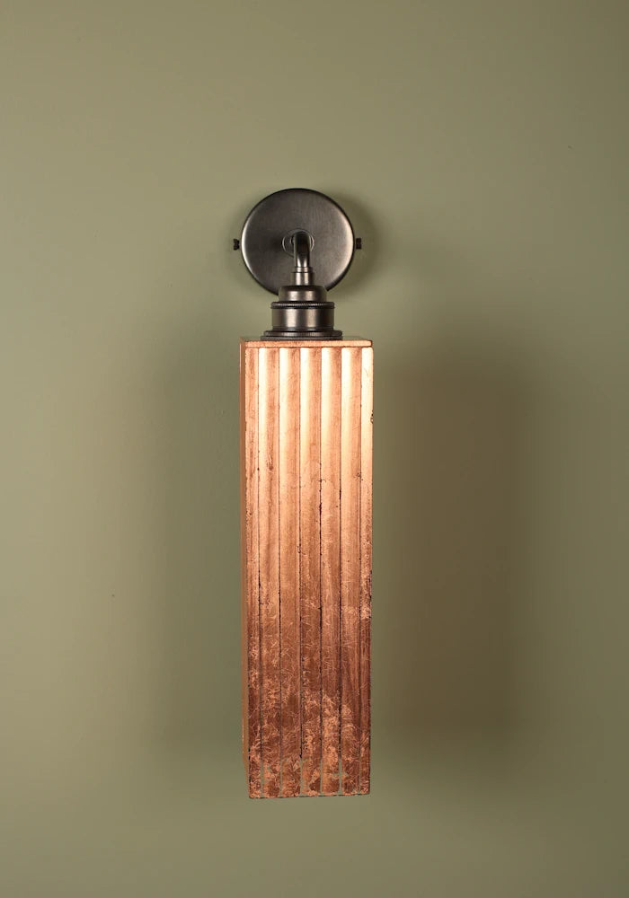 Elegant copper IP44 bathroom wall light with bronze fixtures