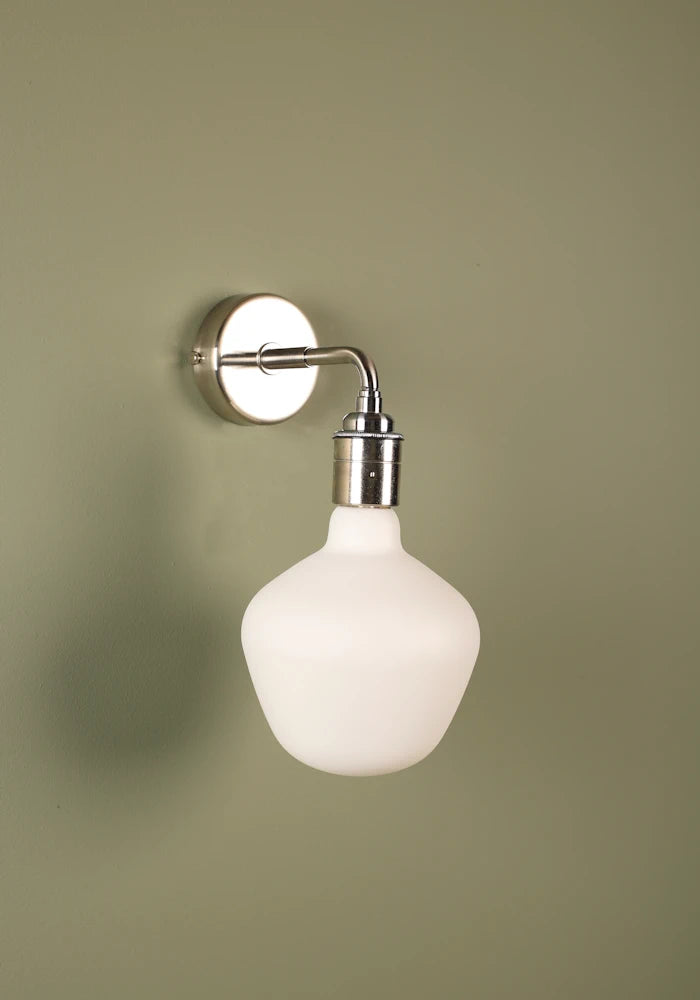 Elegant Tala Enno IP44 bathroom wall light with nickel fixtures