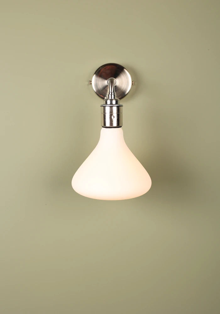 Elegant Tala Noma IP44 bathroom wall light with nickel fixtures