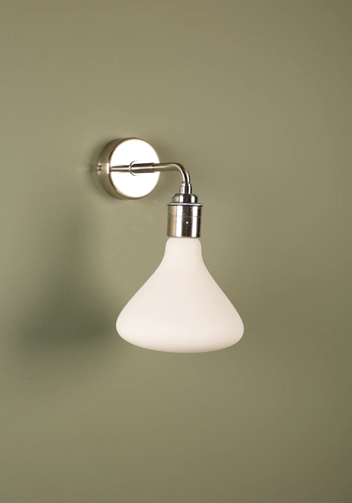 Elegant Tala Noma IP44 bathroom wall light with nickel fixtures