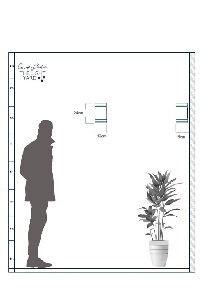 ECO Beacon Pillar Outdoor Wall Light, Up Down Patio Wall Lights