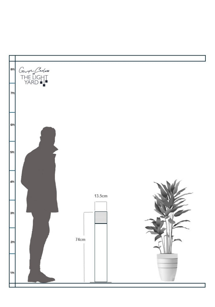 ECO Classic LED Garden Outdoor Bollard Light, Landscape Lighting