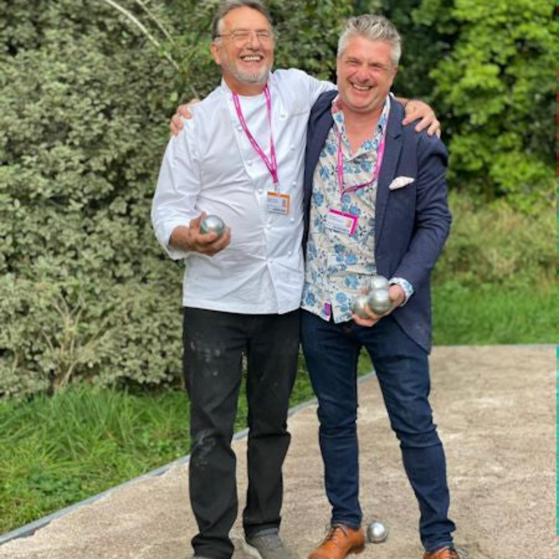 RAYMOND BLANC PLAYING BOULES