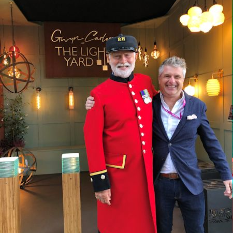 CHELSEA PENSIONER AT RHS CHELSEA FLOWER SHOW