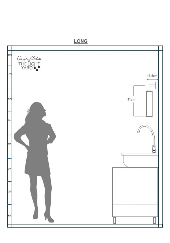 IP44 GLASS BATHROOM WALL LIGHT - BATHROOM LIGHTING - SPEC SHEET
