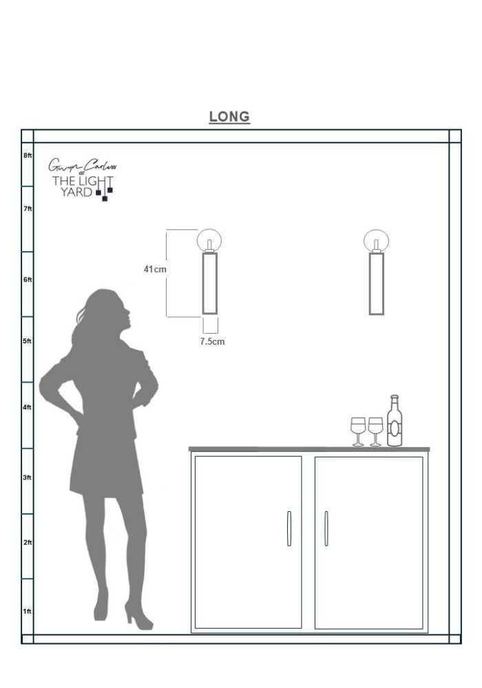 ALCHEMIST LONG WALL LIGHT - CONTEMPORARY INTERIOR WALL LIGHTING - THE LIGHT YARD - SPEC SHEET
