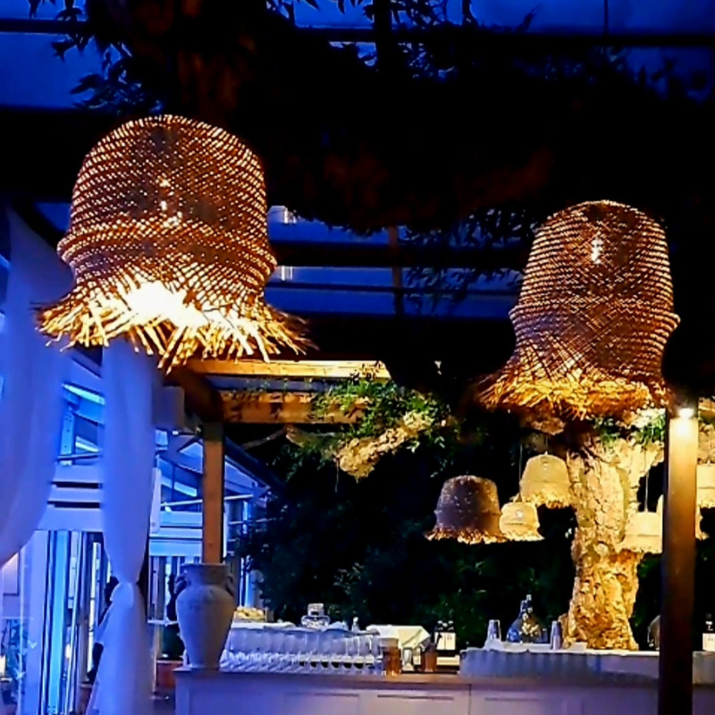 RATTAN PENDANT LIGHTS AT THE RHS CHELSEA FLOWER SHOW