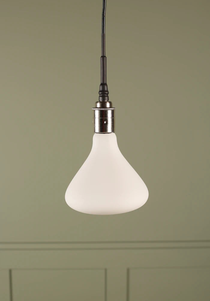 Tala Noma bathroom pendant light with brushed nickel lamp holder.