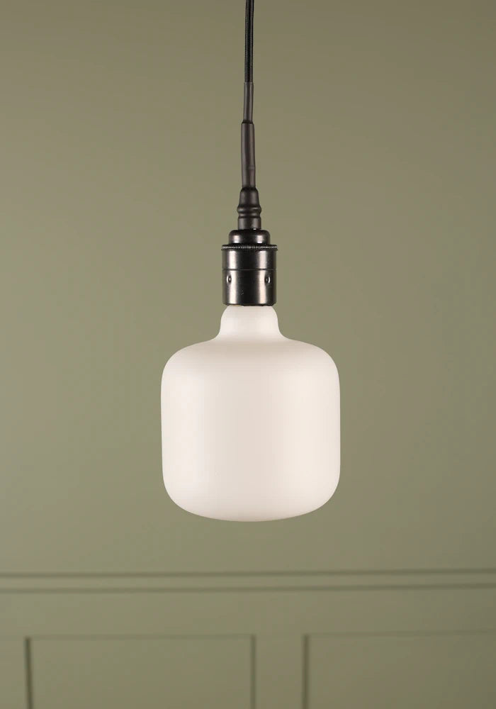 Tala Oblo bathroom pendant light with antique bronze lamp holder.