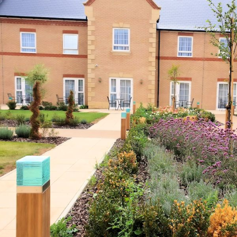 ARCHITECTURAL BOLLARD LIGHTS IN LUXURY CARE HOME