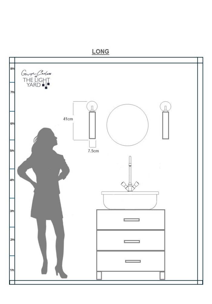 IP44 CLEAR GLASS BATHROOM WALL LIGHT - BATHROOM LIGHTING