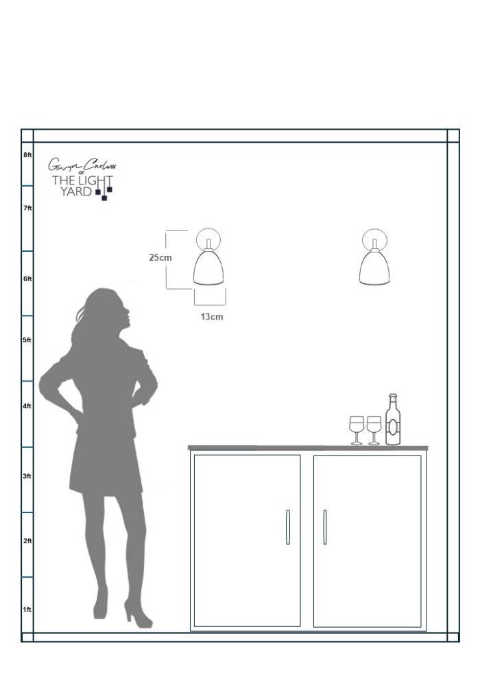 BLACK &amp; GOLD BELL WALL LIGHT - The Light Yard