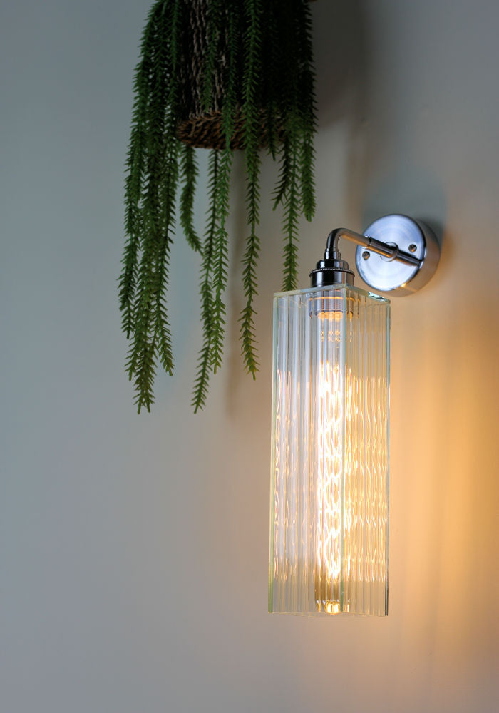 RIBBED GLASS WALL LIGHT - LUXURY LIGHTING - HOME LIGHTING - CLASSIC LIGHTING - THE LIGHT YARD