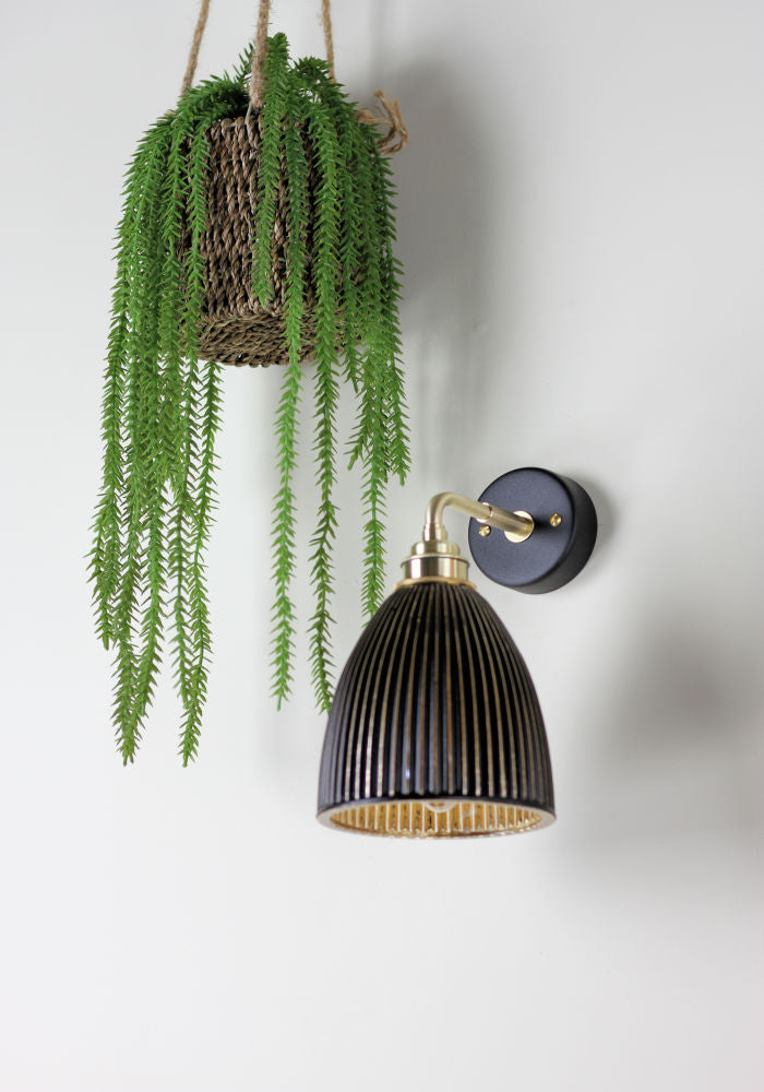 BLACK &amp; GOLD BELL WALL LIGHT - CONTEMPORARY AND DESIGNER WALL LIGHT FOR BEDROOM, LIVING ROOM, DINING ROOM