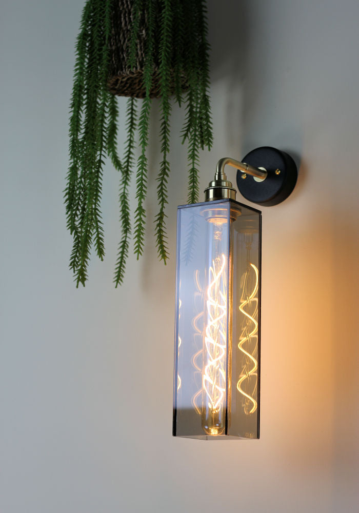 SMOKED GLASS WALL LIGHT - The Light Yard