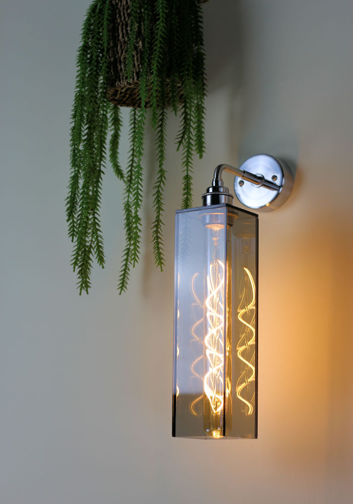 SMOKED GLASS WALL LIGHT - The Light Yard