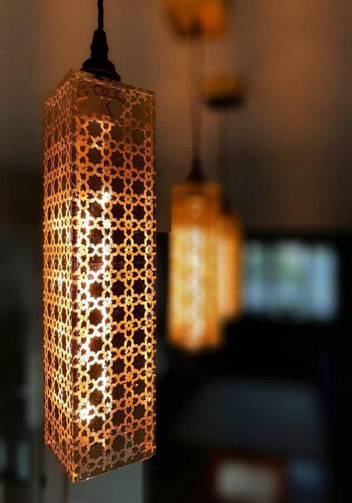 MOROCCAN GOLD LEAF PENDANT LIGHT - The Light Yard