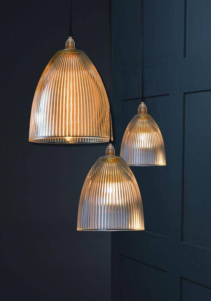 PRISMATIC RIBBED GLASS PENDANT LIGHT - The Light Yard