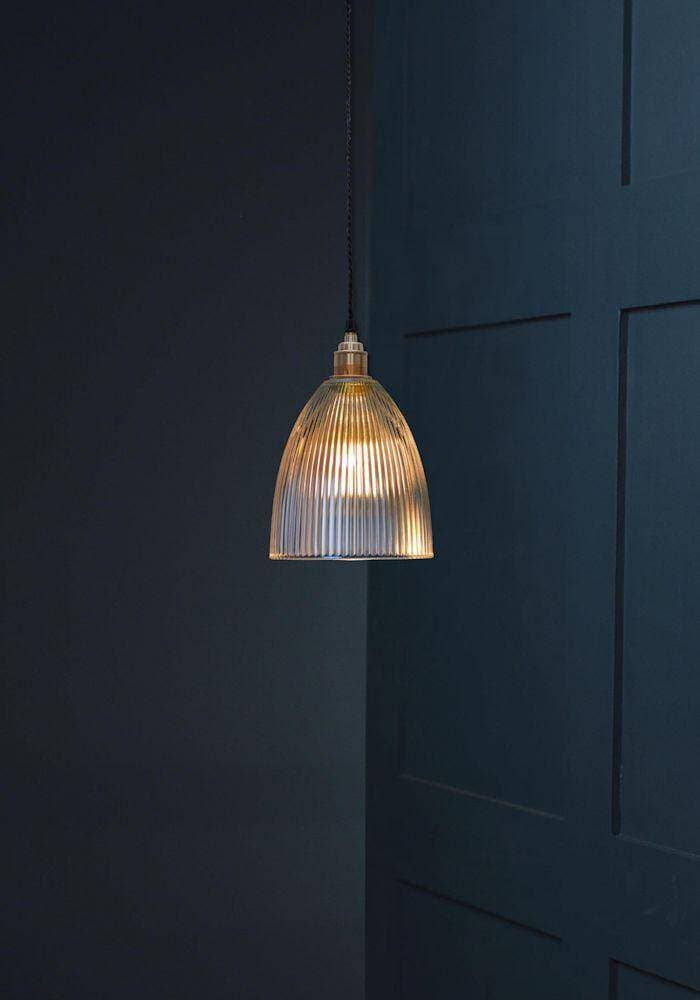 PRISMATIC RIBBED GLASS PENDANT LIGHT - The Light Yard